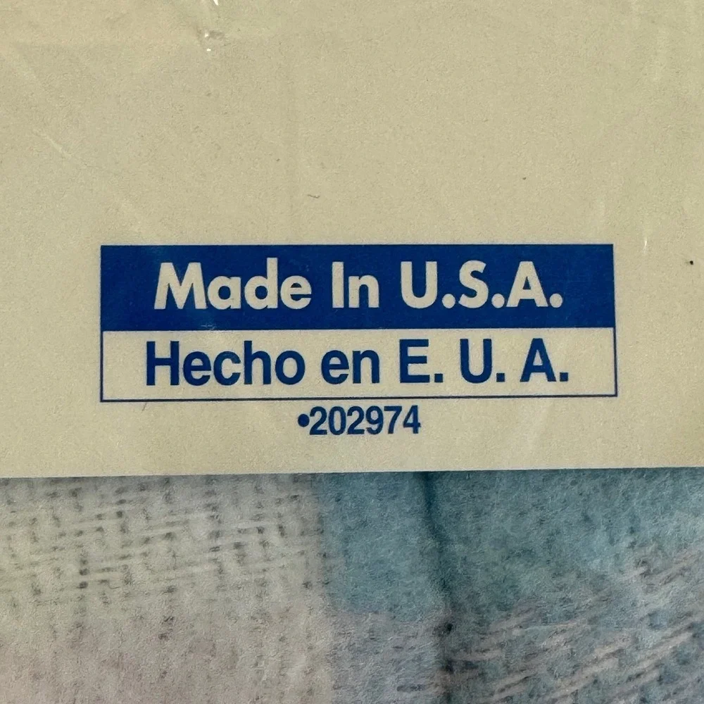 Vtg Babycare Snuggle Blanket Pastel Plaid Snap Wearable Swaddle Made in USA NEW